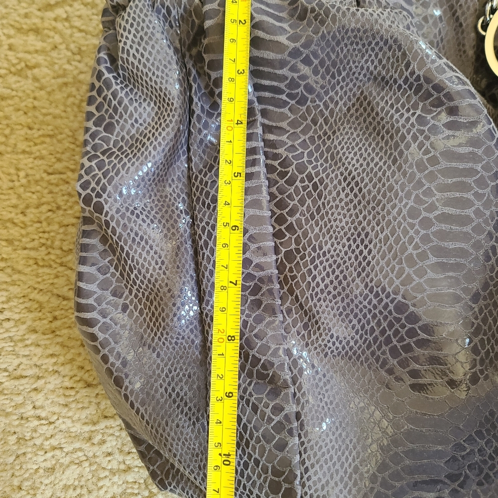 Michael Kors Gray Snake Print Women's Hobo Bag - Picture 7 of 14